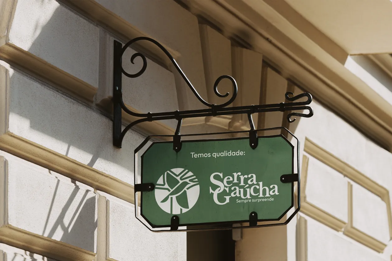 Placa de rua turística — Serra Gaúcha